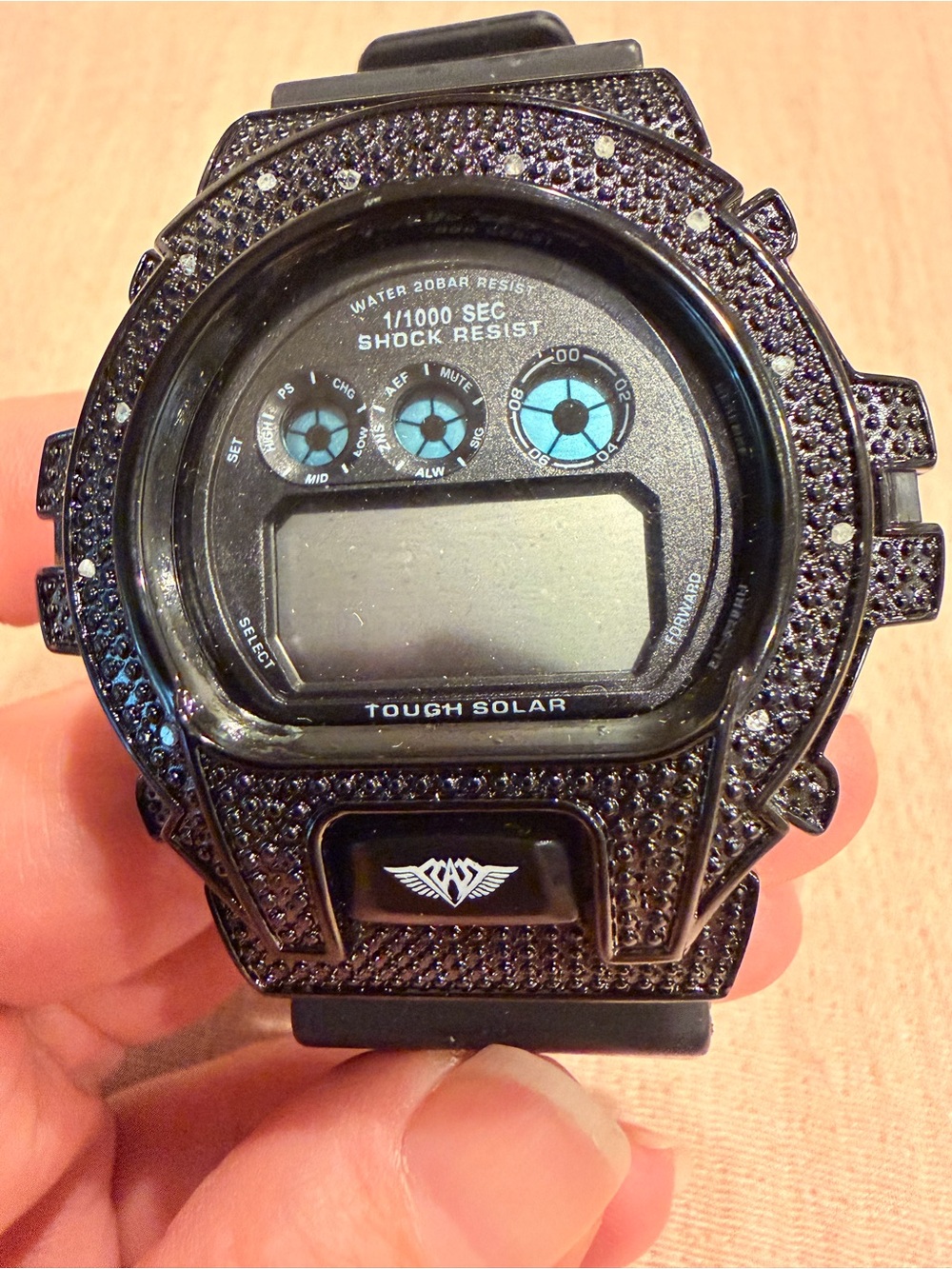 Black Tough Solar Digital Watch - Brand Unspecified